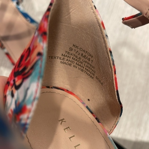 Kelly & Katie Daton Colourful Floral Fabric Strappy Sandals Block Heel 9.5 - Picture 3 of 10